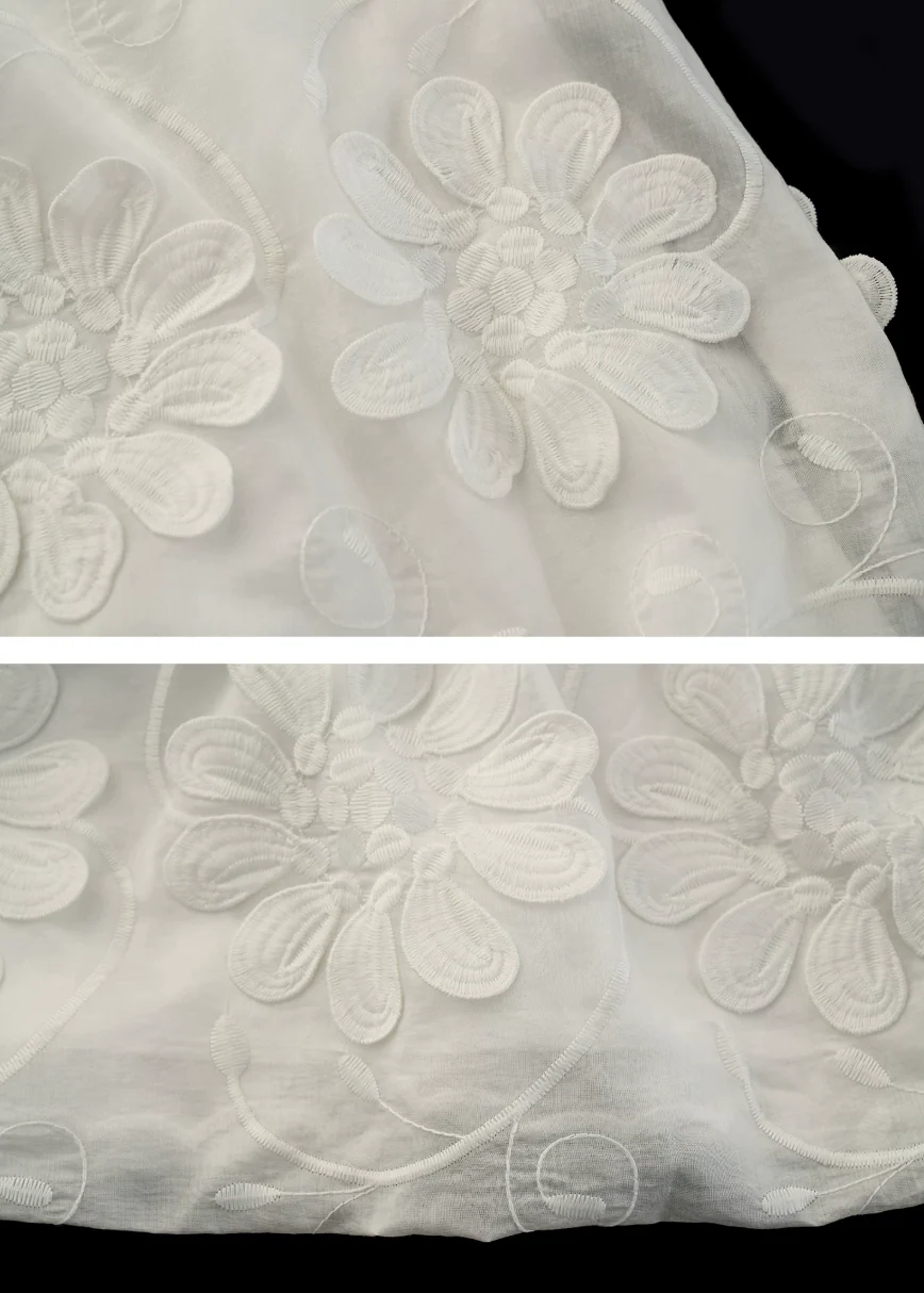 White Blossom Layered Dress - Image 13