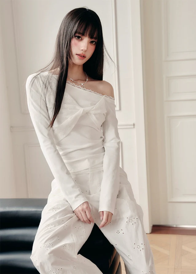 White Trace Lace Top