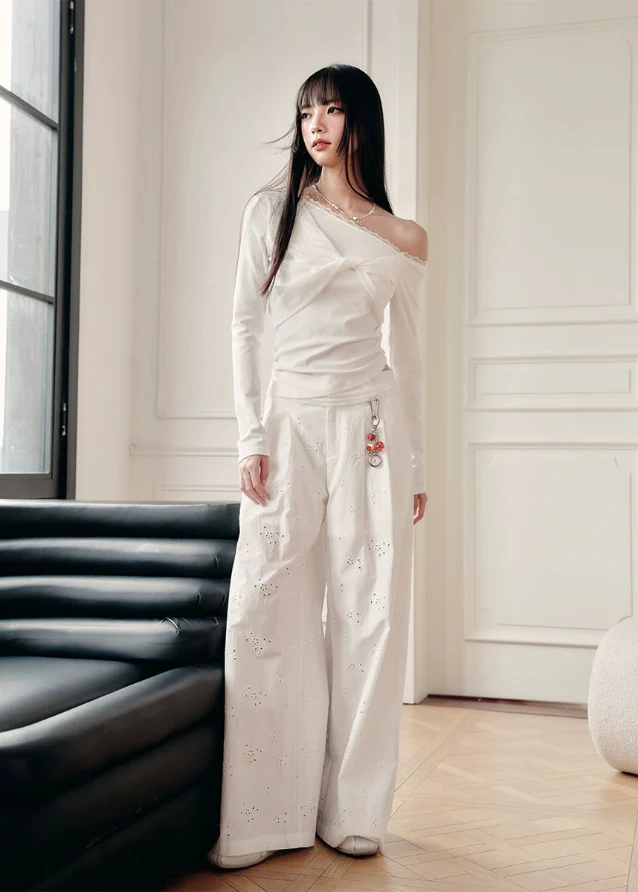 White Trace Lace Top - Image 5