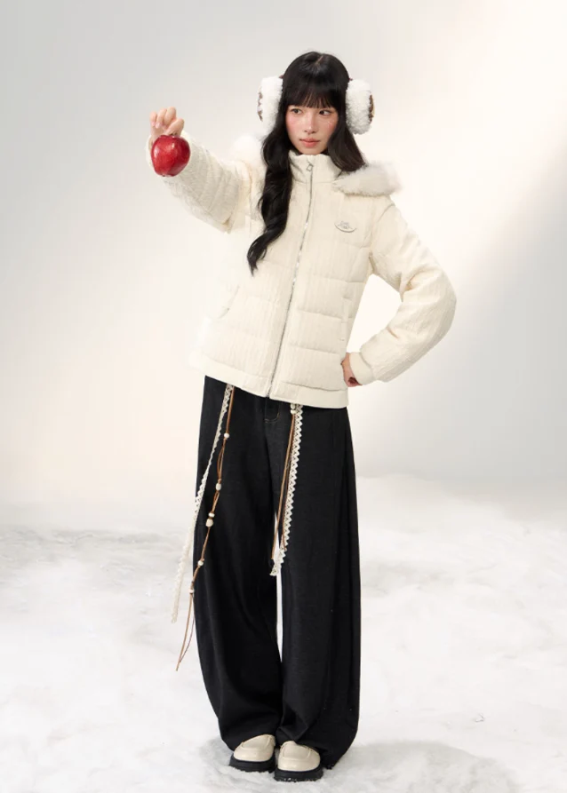 Winter Cloud Fur-Trim Down Jacket - Image 9