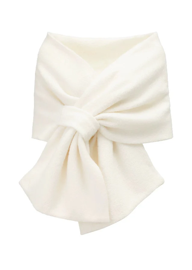 Winter Pearl Draped Wool Jacket - Image 12