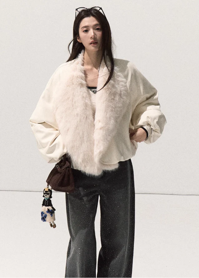 Winter Shearline Fox Trim Down Jacket - Image 11