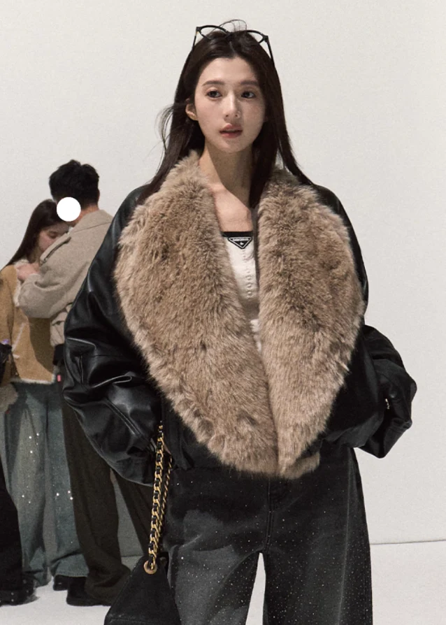 Winter Shearline Fox Trim Down Jacket - Image 14