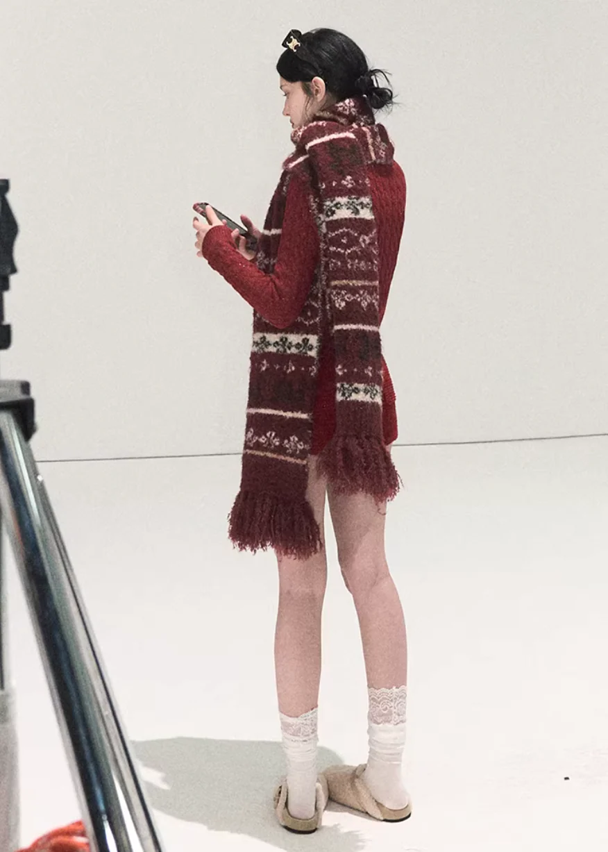 Wish Upon Winter Fair Isle Scarf - Image 10