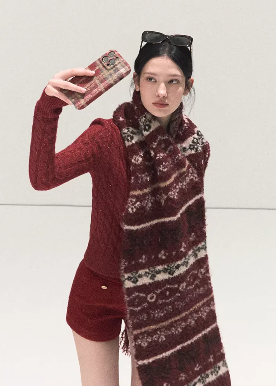 Wish Upon Winter Fair Isle Scarf - Image 11